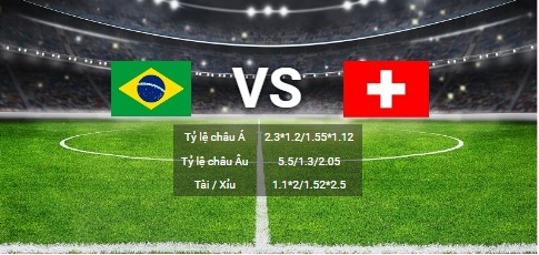 soi kèo Brazil vs Thụy Sĩ