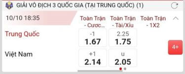 kèo trung-quoc-vs-viet-nam tại giải vô địch 3 quốc gia