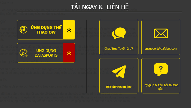 các phương thức liên hệ dafabet