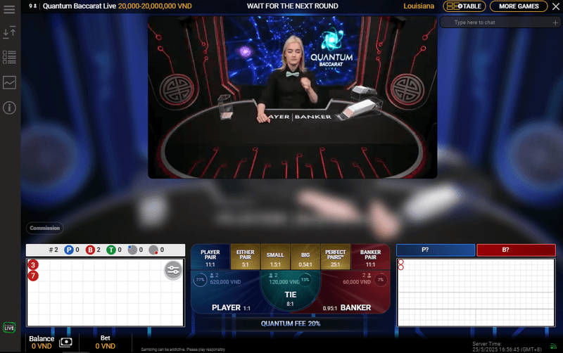 giới thiệu quantum baccarat live