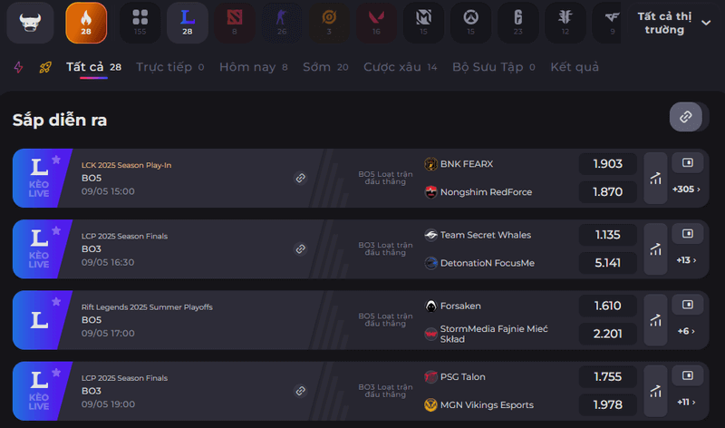 cá cược lol dafabet