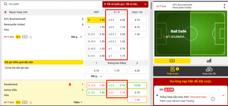 cách đọc kèo tài xỉu