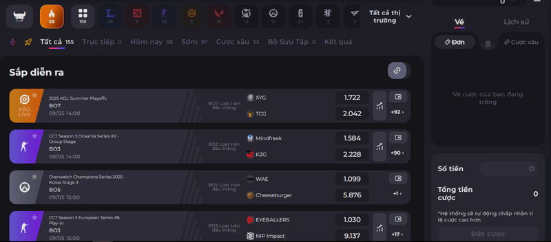 giới thiệu esports dafabet