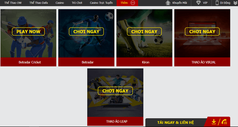 giới thiệu thể thao ảo dafabet