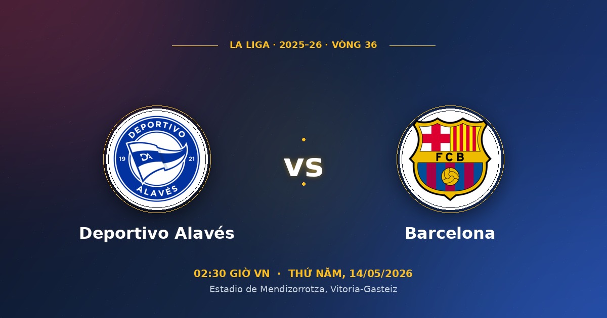Soi kèo Deportivo Alavés vs Barcelona 14/05/2026
