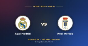 Soi kèo Real Madrid vs Real Oviedo 14/05/2026