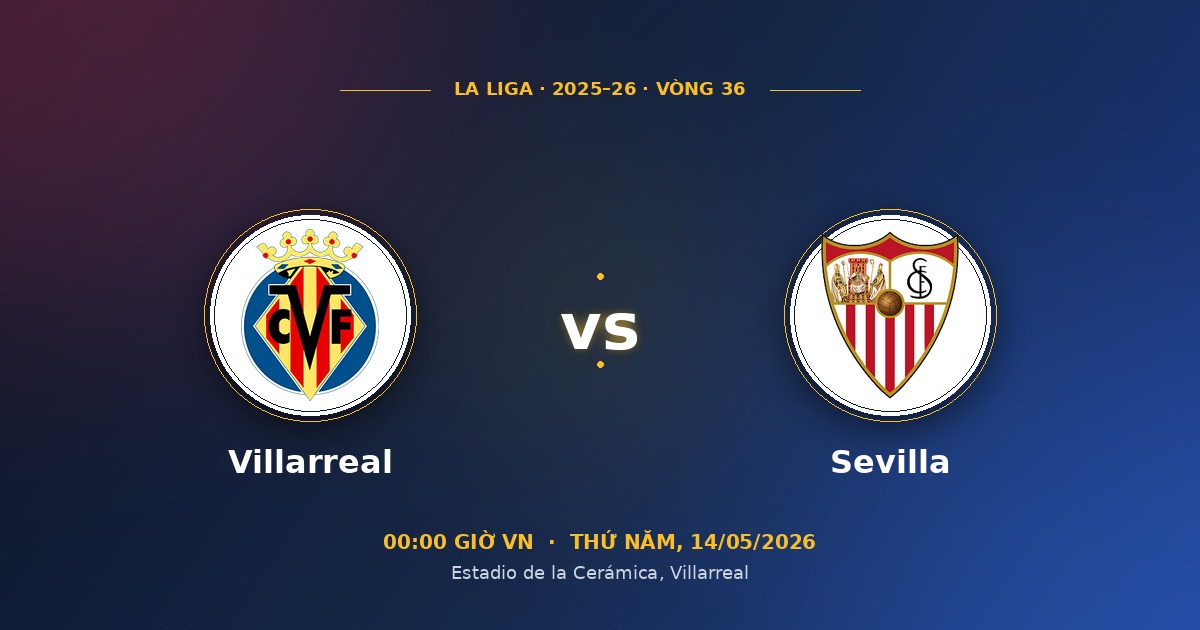 Soi kèo Villarreal vs Sevilla 14/05/2026