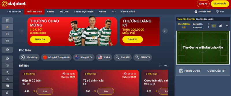 thể thao dafabet 2026