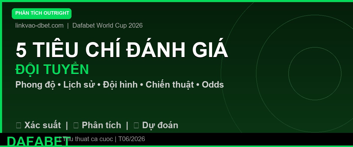 5 tiêu chí chọn đội vô địch World Cup 2026