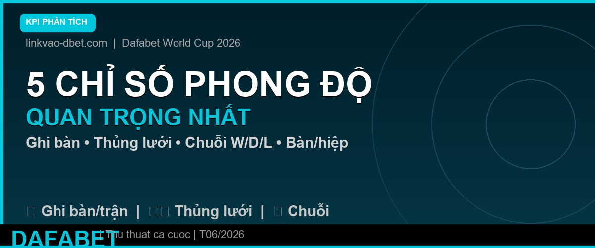 5 chỉ số phong độ quan trọng khi đặt kèo World Cup 2026