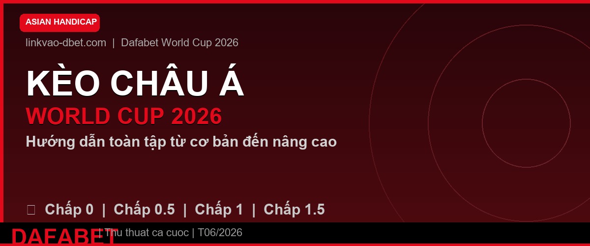 Kèo Châu Á World Cup 2026 tại Dafabet – Asian Handicap toàn tập
