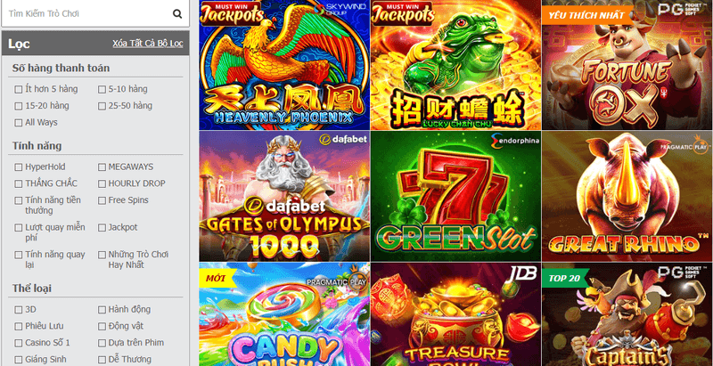 tổng hợp jackpot dafabet